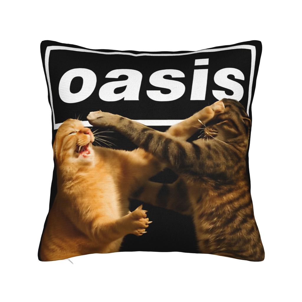 O-Oasis live'25 live band tour Printed Pillowcase Cushion Cover Throw Pillow Cover Warm Home Decorations Square Multi Size