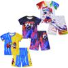 Cartoon Digital Printing, Middle-Aged And Older Children'S Men'S Loungewear Short-Sleeved Crew Neck Suit