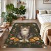 Anti‑Slip Crystal Velvet Floor Rug, Cat Design Carpet for Indoor Living Bedroom Home Decoration