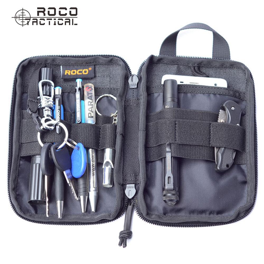 

ROCOTACTICAL Durable Nylon EDC Military Pocket Organizer Pouch Військова поясна сумка MOLLE Combat Military Utility Accessory Bag