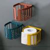 Bathroom Kitchen Self-Adhesive Punch-Free Roll Paper Tissue Holder Storage Rack Oilet Paper Shelf