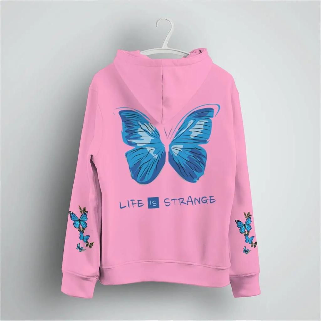2026 Farfalla Blu Donna Uomo Casual Street con Cappuccio Manica Lunga Amante delle Farfalle Regali Streetwear Moda Tendenza Farfalla Felpa Unisex