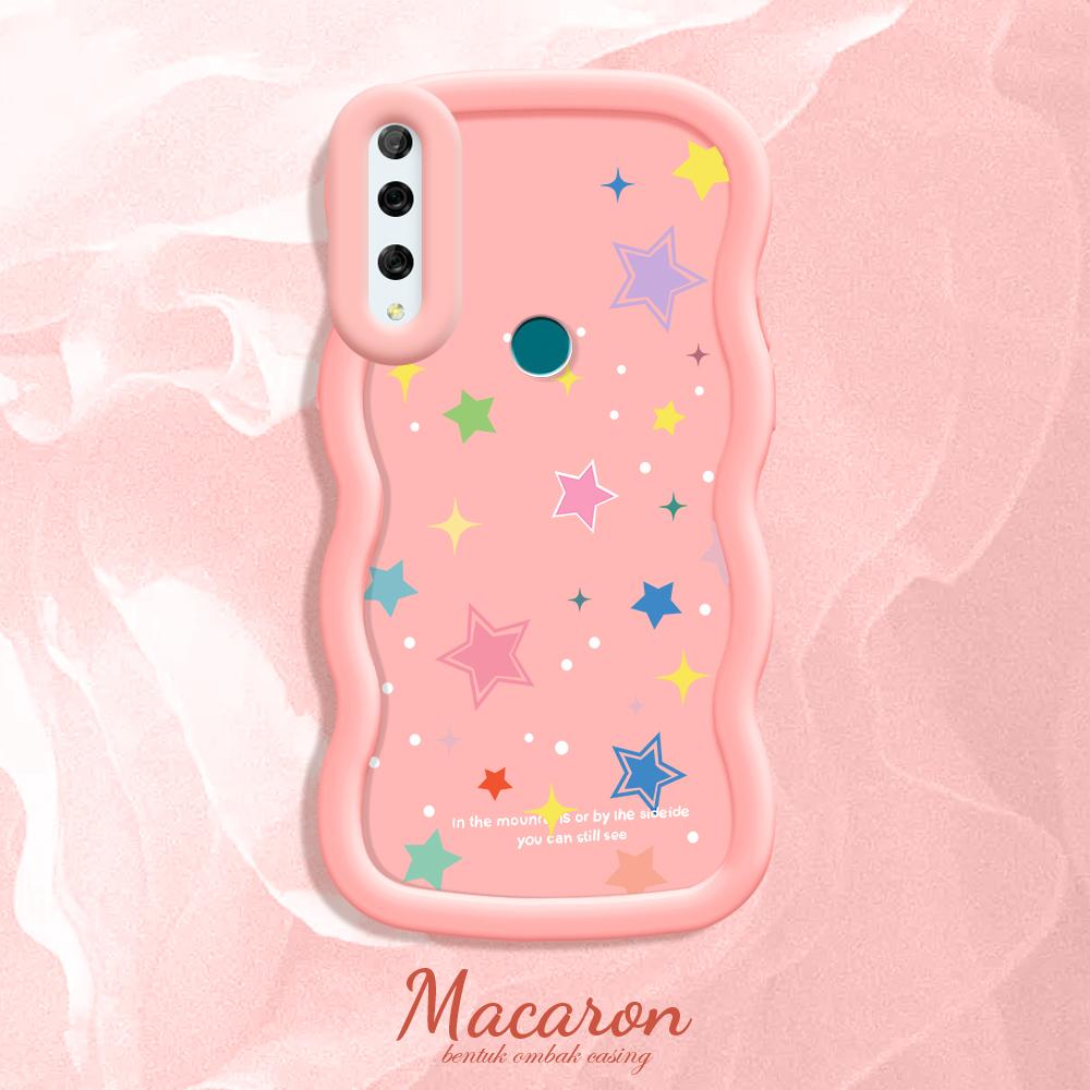 

Окрашенный узор Big Wave Edge Мягкий силиконовый материал Macaron чехол для телефона противоударный защитный резиновый чехол для iPhone Huawei Honor Infinix Tecno Infinix Smart 7 HD розовый