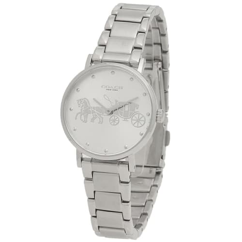 Coach Women's Perry Watch, 28mm, Quartz, Silver, Stainless Steel, A4 Size, COACH 14503795