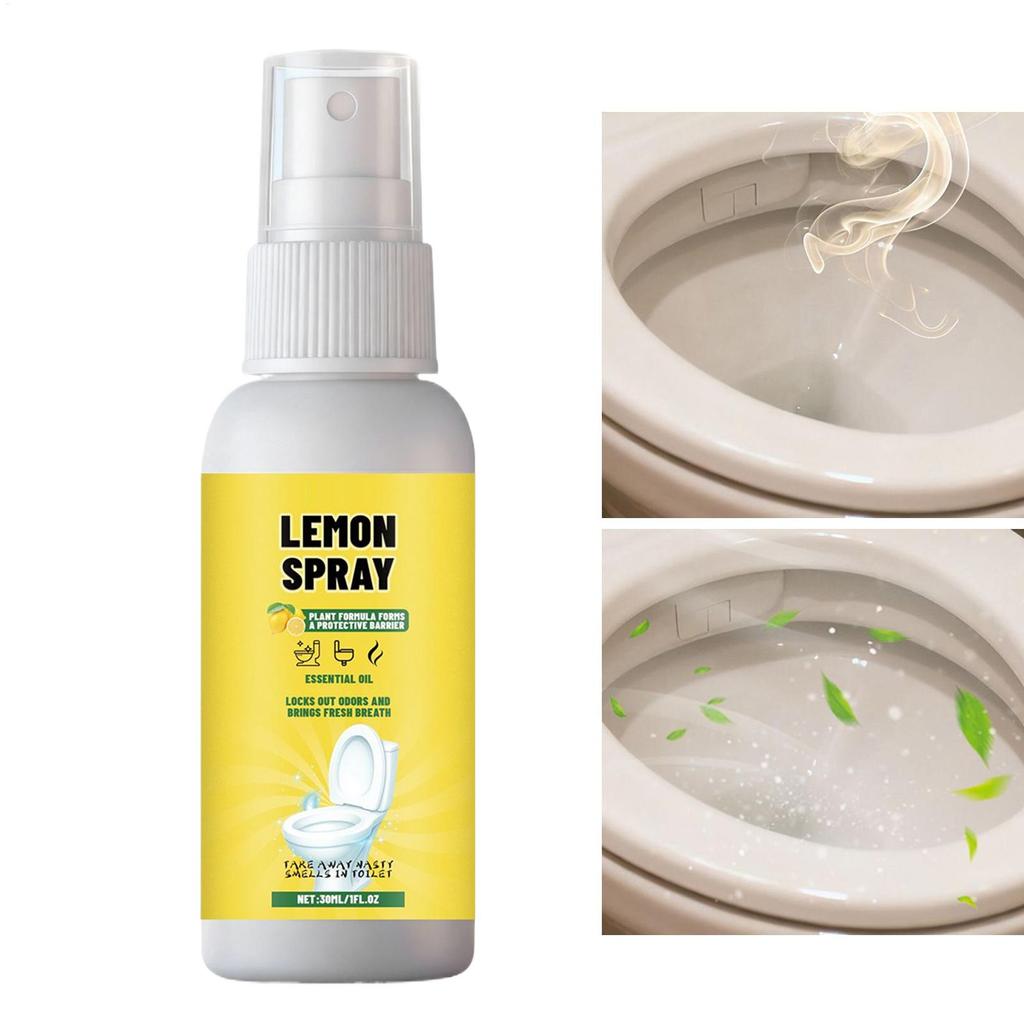 11ml Lemon Toilet Spray for Deodorizing Descaling Remove Stains Fragrant Refreshing Scent Air Freshener Spray