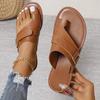 Damen Sandalen Draußen Lässig Strand Damen Schuhe Sommer Flats Flip Flop Sandalen Walking Zehensteg Römische Schnalle Damen Pantoletten