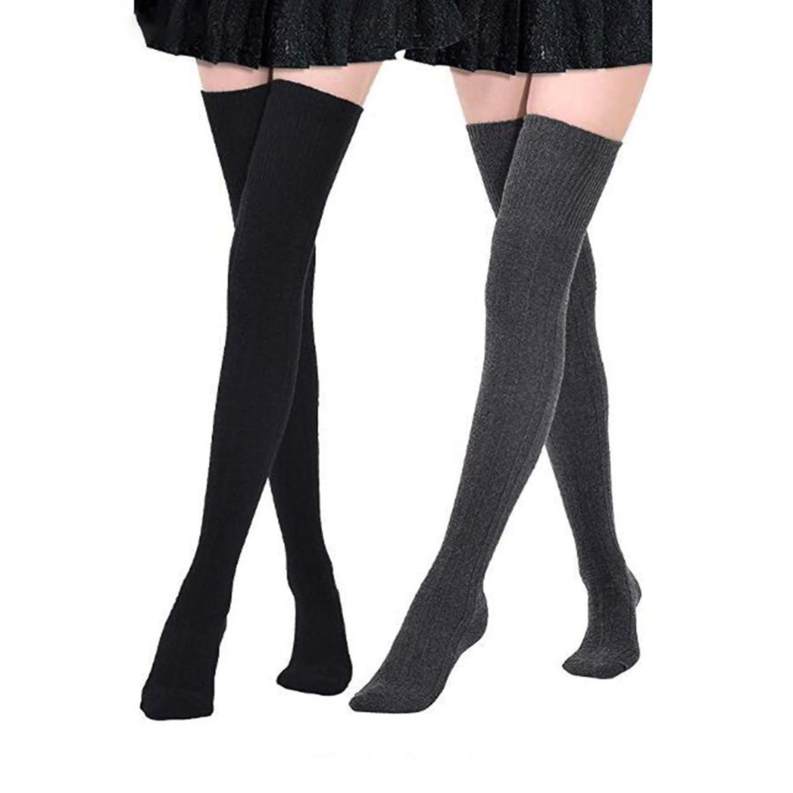 

Women Girls Fashion Solid Knee Socks Stockings Silk Stockings One Size