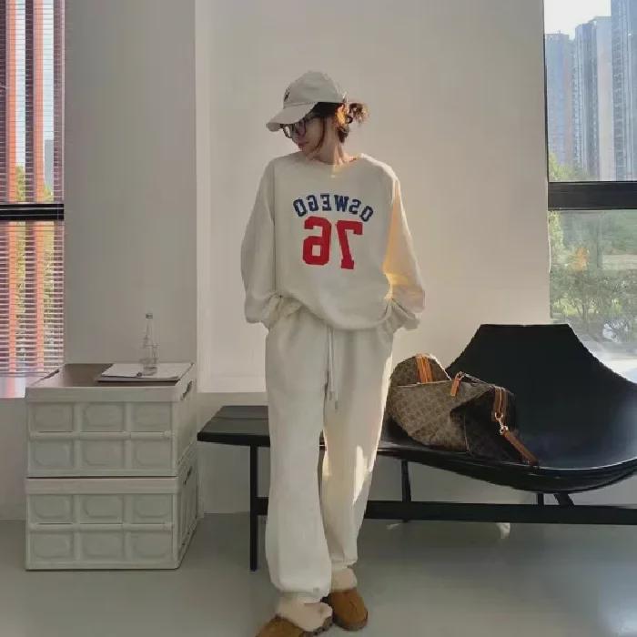 Autumn 2025 Women's Casual Salt-Style Sweater & Wide-Leg Pants Set