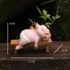 Resin Pig Figurine Pig Sculpture Pig Statue Creative Pig Crafts Home Outside
