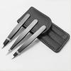 Tweezers Set 3-4pcs Stainless Steel Eyebrow Precision Sharp Tip Tweezers for Body Ingrown and Facial Hair Removal