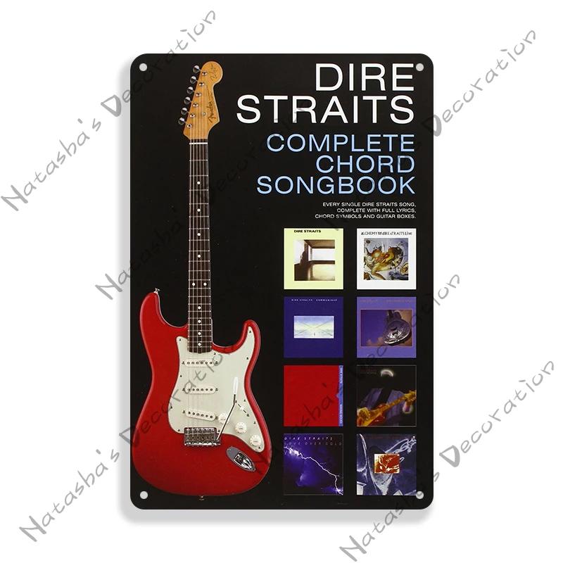 Rock Band Metal Plate DIRE STRAITS Band Decorative Plate Metal Tin Sign Vintage Metal Plaque Bar Club  Signs Wall Decor