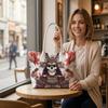 Skull Samurai Printed Tote Bag Casual Daily Shoulder Handbag for Women Cool Design Large Capacity Fashion Handbag