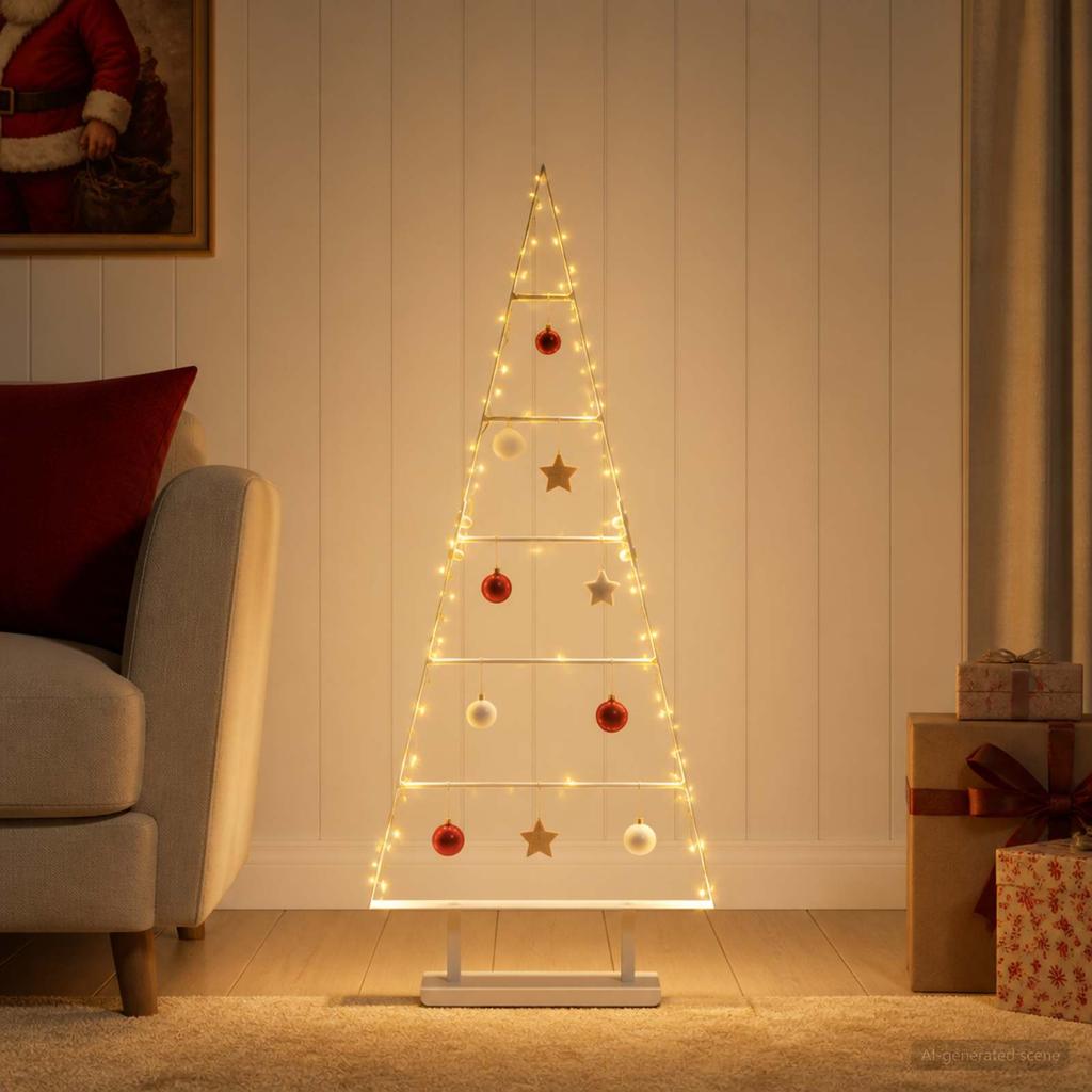 Metal Christmas Tree KUOPIO 90 cm Steel White