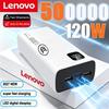 Lenovo 500000 мАг Портативний Павербанк 120 Вт Надшвидка Зарядка Велика Ємність Зовнішній Акумулятор Зарядний Пристрій Павербанк Для Xiaomi iPhone