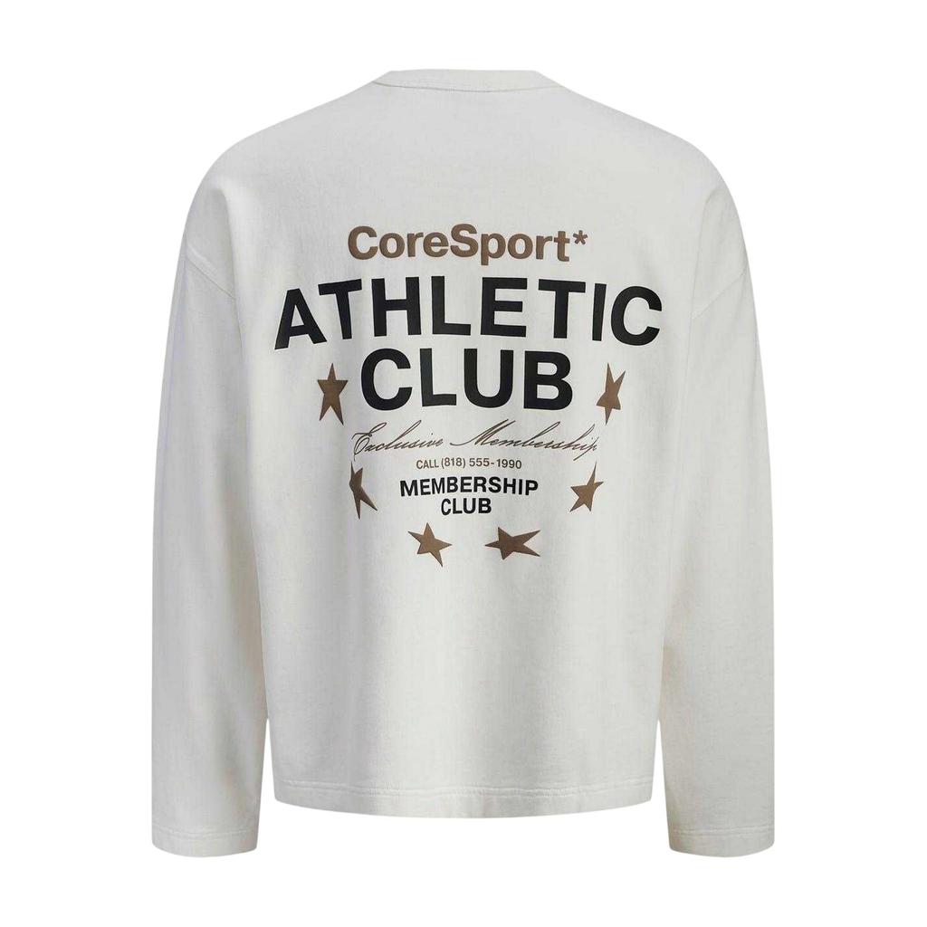 Jack And Jones Mens Athletic Club Ribbed Back Print Sweatshirt