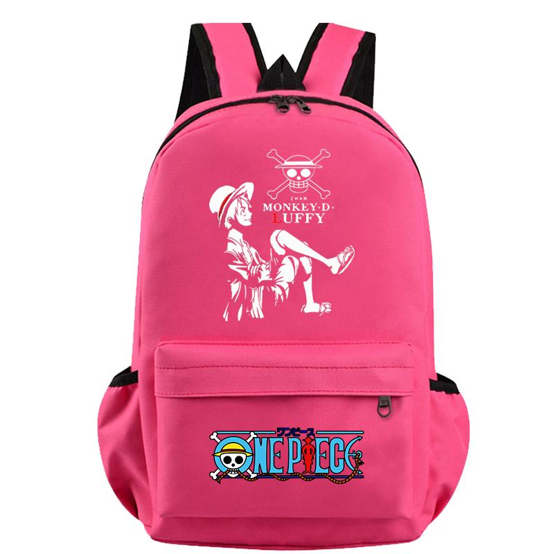 Anime One Piece Bag Large Capacity Sweet Soft Backpack for Boy Girl Children Teenager Back To School Bag Leisure Travel Bag College Canvas Bagpack