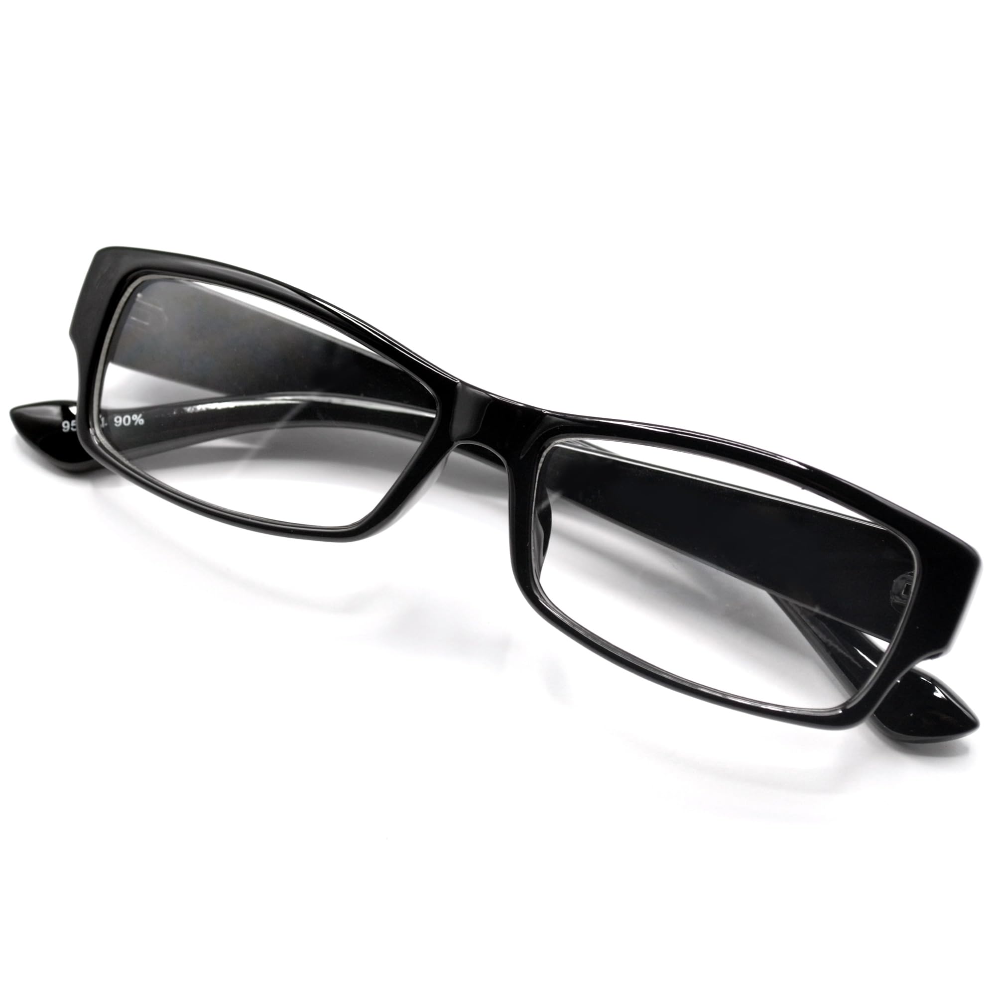 [MERRY PLEASURE] Sunglasses for Men and Women, Square Shape, Tinted Lenses, BLACK×CLEAR