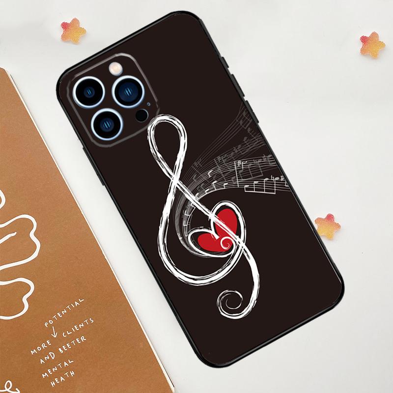 Minimalist Music Lover Phone Case For iPhone 17 Pro Max 14 13 12 11 15 16 Pro Max Mini 15 Plus 16e 17 Air Funda