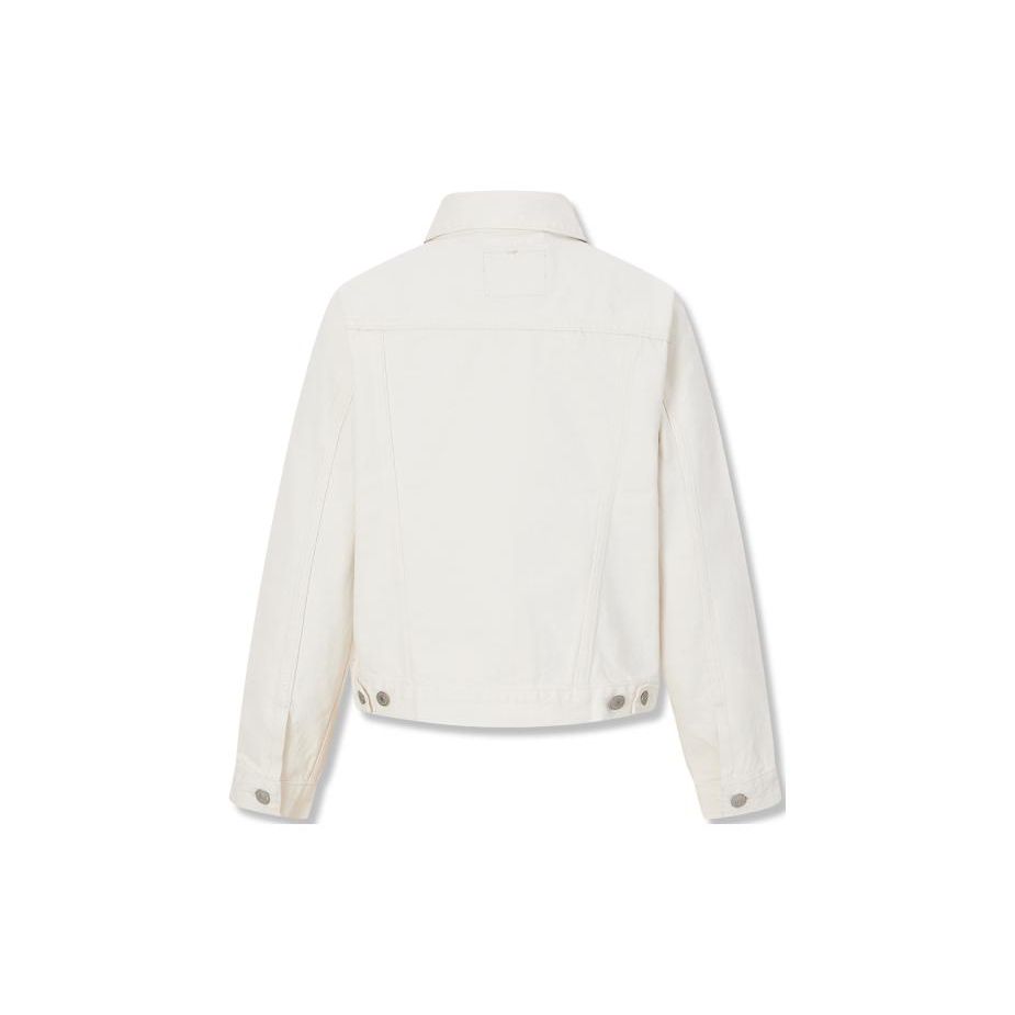 Levis Solid Color Long Sleeve Denim Jacket Women jackets White 29945-0154