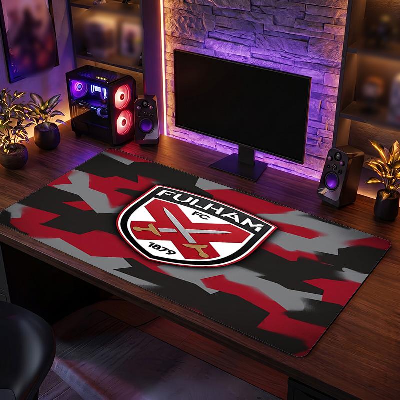 Fulham Football Print Large Mouse Pad, Anti-Slip Extended Gaming Desk Mat for Office Home