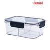 Food Storage Container, Transparent Compartment Lunch Box, Large Capacity Fresh-keeping Box, Fruit Salad Snack Sealed Box.