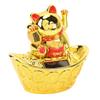 Lingotto Gatto Fortunato Che Saluta a Energia Solare Gatto Portafortuna Che Saluta Adorabile Ornamento di Gatto Accogliente in Plastica