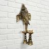 Ganesh Deepak with Bell Brass Wall Hanging (Brown)