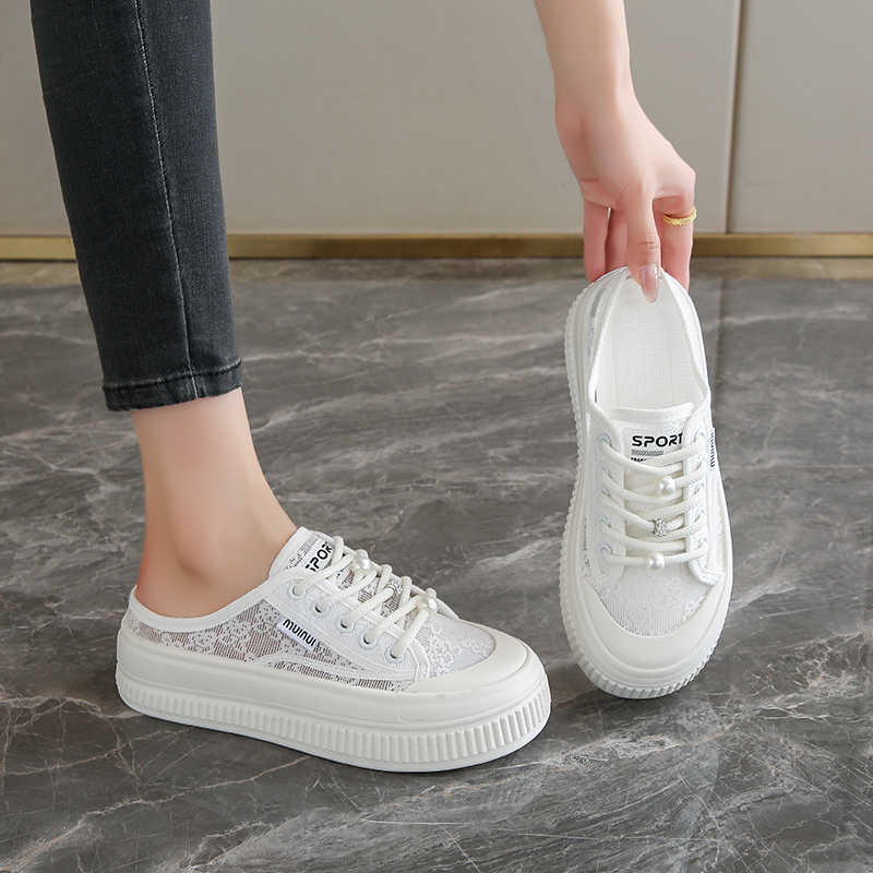 Fashion In The Forest Round Tip Luxery Shoes Mules Black Moccasin Walking Sneakers For Women Sports 2025new Outings Womenshoes