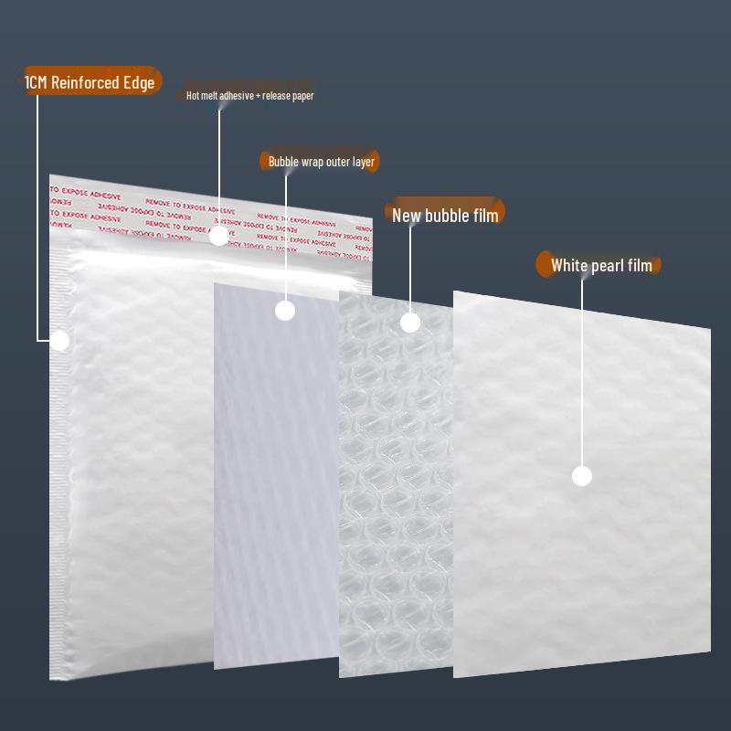 Self-Adhesive Pearlescent Bubble Envelope - Shockproof Foam Packaging for Clothing and More