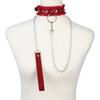 Chain Leash Choker Collar for Women Alt Fashion Leather Chocker Sexy Costume Jewelry Halloween Cosplay Accessories