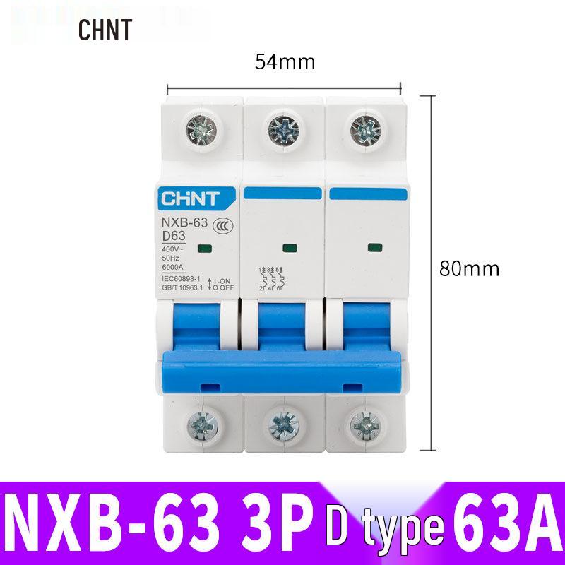 Chint NXB Air Switch Circuit Breaker: 1P, 2P, 3P, 4P Household Type D Three-Phase Disconnector 380V.