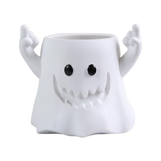 Ghost Flower Pot Succulents Planter with Ghost Plant Pot for Hole Resin Flip-off Home Office