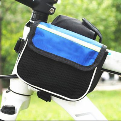 Bicycle Bag Anti-crack Reflective Strip Shockproof Large Capacity High Strength 3-in-1 Bike Front Beam Upper Tube Saddle Bag Bicycle Accessories
