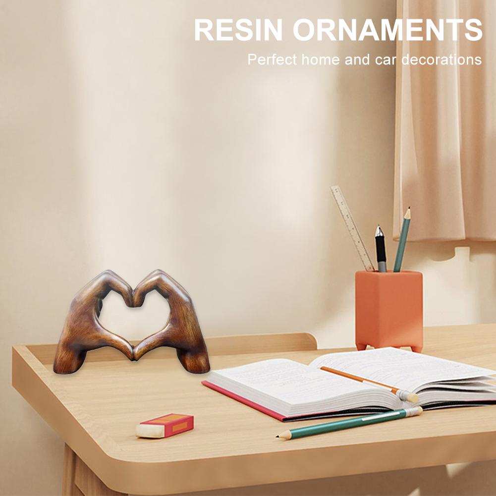 Ästhetische Harz Herz Hände Statue Modern Romantische Heimdeko Boho Stil Tischskulptur für Einzigartiges Geschenk