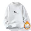 Men's Trendy Letter Print Half-Collar Warm Pullover Sweater