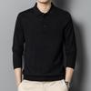 Men's Merino Wool Turn-Down Collar Sweater, Solid Color, Long-Sleeve, 2024 Autumn Collection