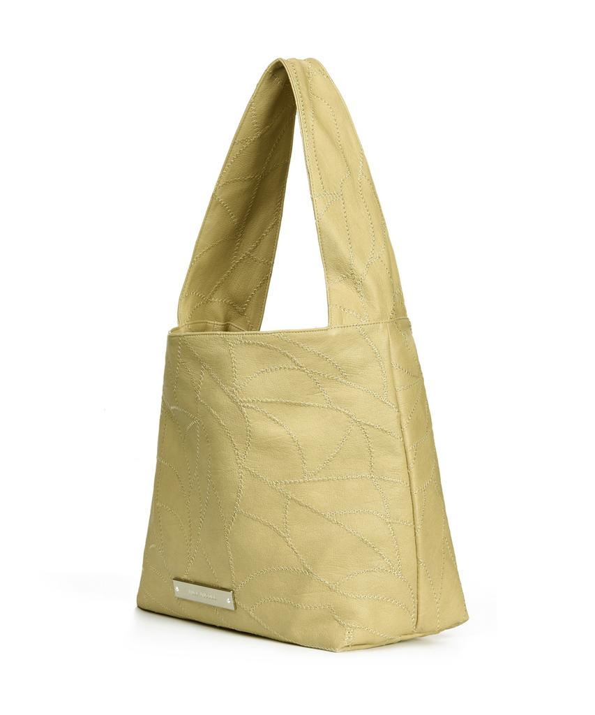 Nick&Nicole Leather Wrinkle Tote Bag_Butter