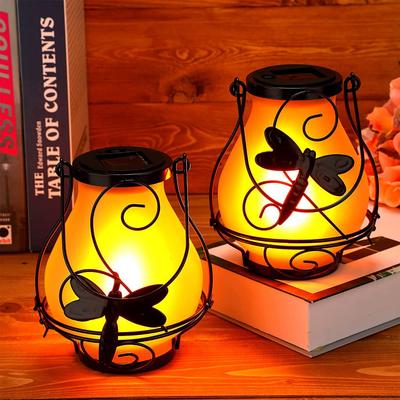 Outdoor Solar Retro Flamme Lampe Garten Simulation Outdoor Garten Landschaft Villa Wasserdichte Dekorative Hängende Laterne