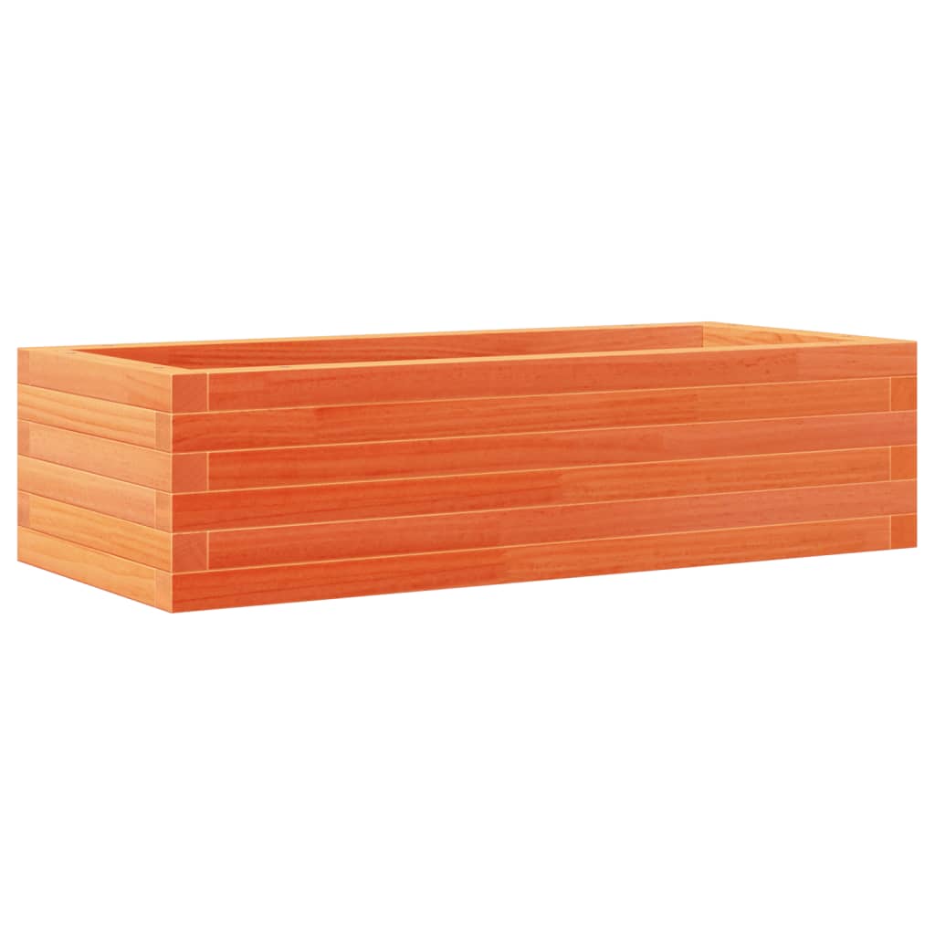 Plant Pot Wax Brown 90 X 40 X 23 Cm Solid Pine Wood