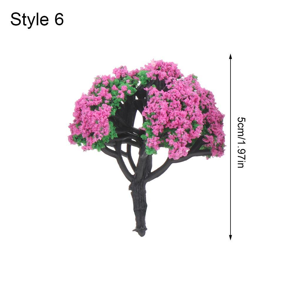 Arbres de Paysage Artificiels Décoration de Chemin de Fer Arbre à Fleurs Miniature Accessoires de Paysage de Bâtiment
