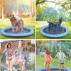Piscina de Verão para Animais de Estimação Inflável Almofada de Sprinkler de Água Brinquedo de Fonte Interativa ao Ar Livre para Cães