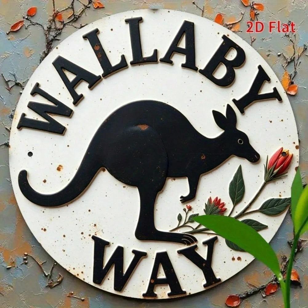 Metal Sign Wall Art Vintage Decor Iron Tin Round 7.8 Inch Home Kitchen Garden 20x20