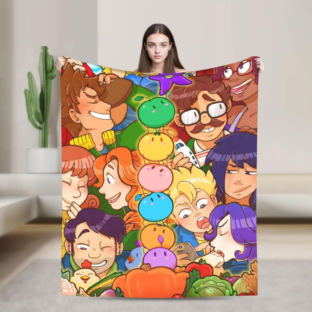 Stardew Valley Animals Chicken Blanket Quality Super Soft  Throw Blanket Winter Travel Office Living Room Comfortable Bedspread