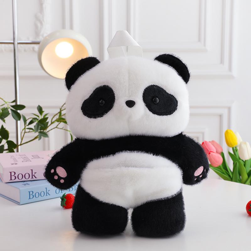 Cute Cartoon Panda Backpack New Personalized Furry Backpack Doll Panda Large Capacity