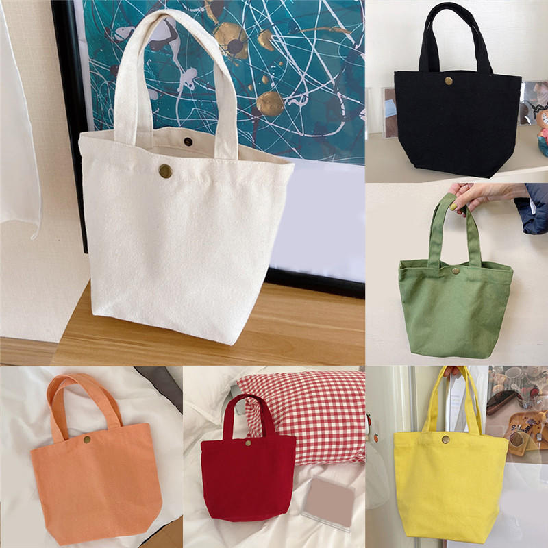 Women'S Fashion Solid Color Mini Handbags Women'S Canvas Tote Ladies Casual Bag Girl Student Cloth Bags