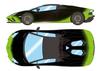 EIDOLON Scale Lamborghini Aventador S Roadster 50th Anniversary Japan 2018 Verde Gradient Finished Model EM767D 1/43 Saka/Black