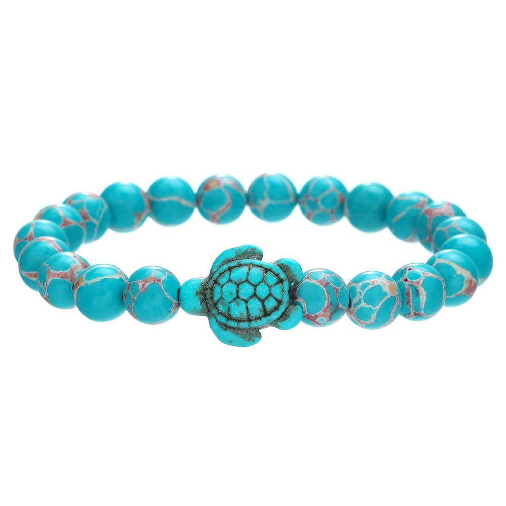 Bohemian Turquoise Beaded Bracelet Set For Women Men With Geometric Design For Travel Gift