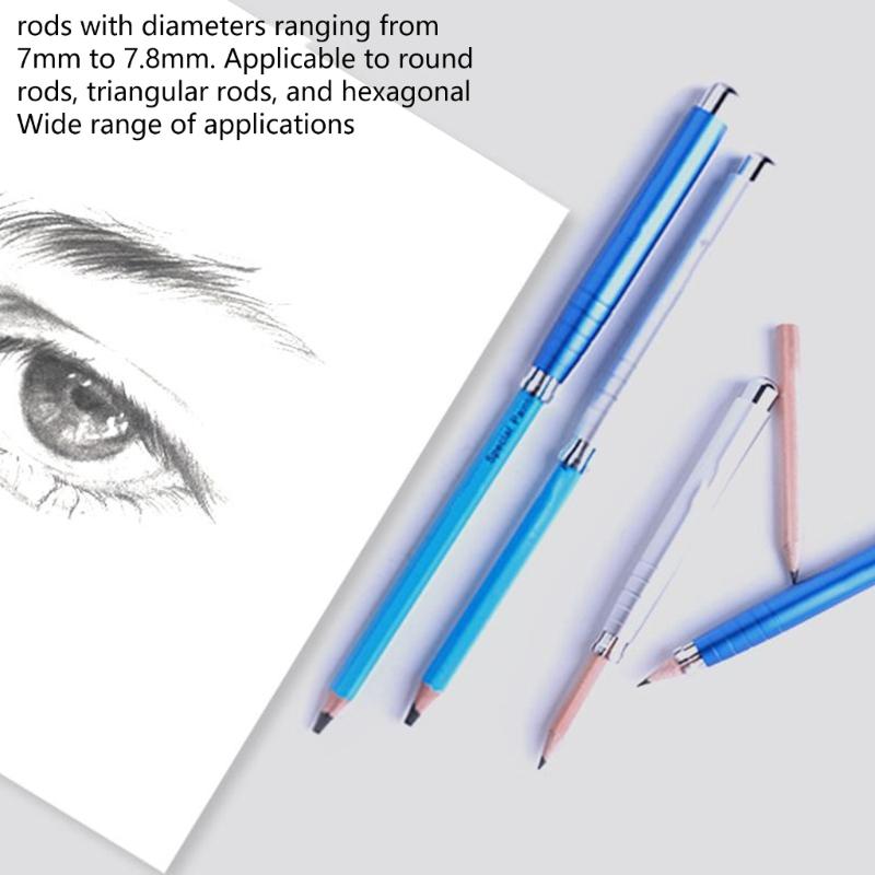 2Pcs Retractable Metal Pencil Extension Tool Ergonomic Pencil Lengthener For Artists Students Writers Writing Sketching