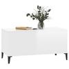 Glossy White Coffee Table 90 X 44.5 X 45 Cm Engineered Wood
