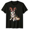 Dog Reindeer Christmas Lights Holidays Unisexs TShirt Unisexs Graphic Unisex Tee